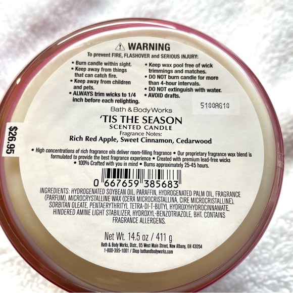 NWT Bath & Body Works 3-Wick Scented Candle – Tis The Season 🎄🍎 - Picture 6 of 9